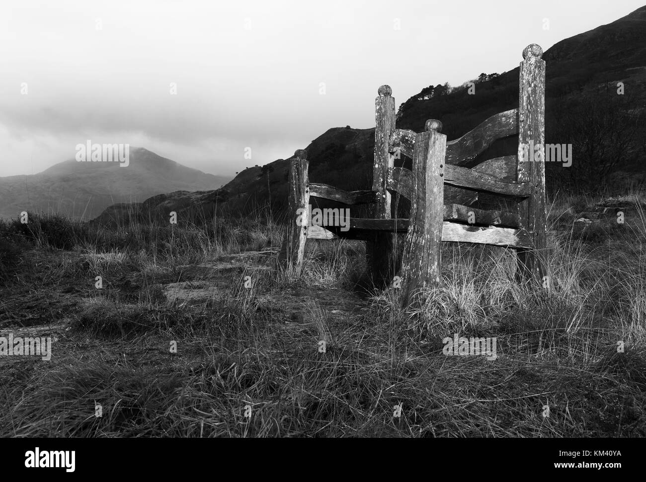 Photographie par © Jamie Callister. Le Président du géant, le parc national de Snowdonia, le Nord du Pays de Galles, 2 décembre, 2017. Banque D'Images