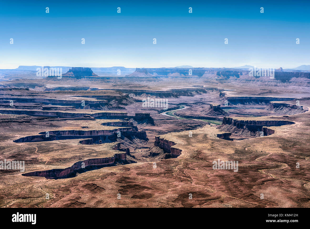 Canyonlands National Park, Utah, USA. l'île dans le ciel formé par l'érosion de la rivière Colorado Banque D'Images