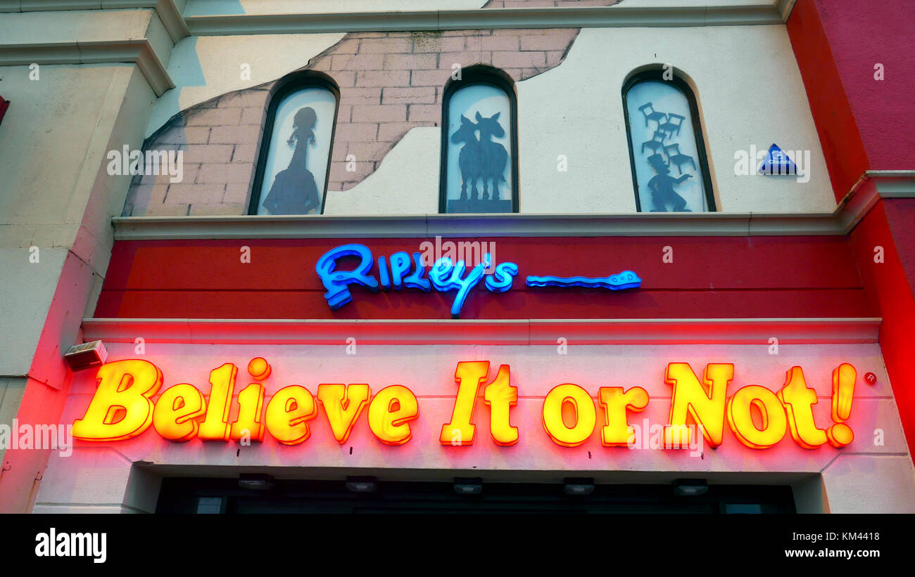 Entrée principale de Ripley's croyez-le ou non ! Exposition,Blackpool Pleasure Beach amusement park Banque D'Images