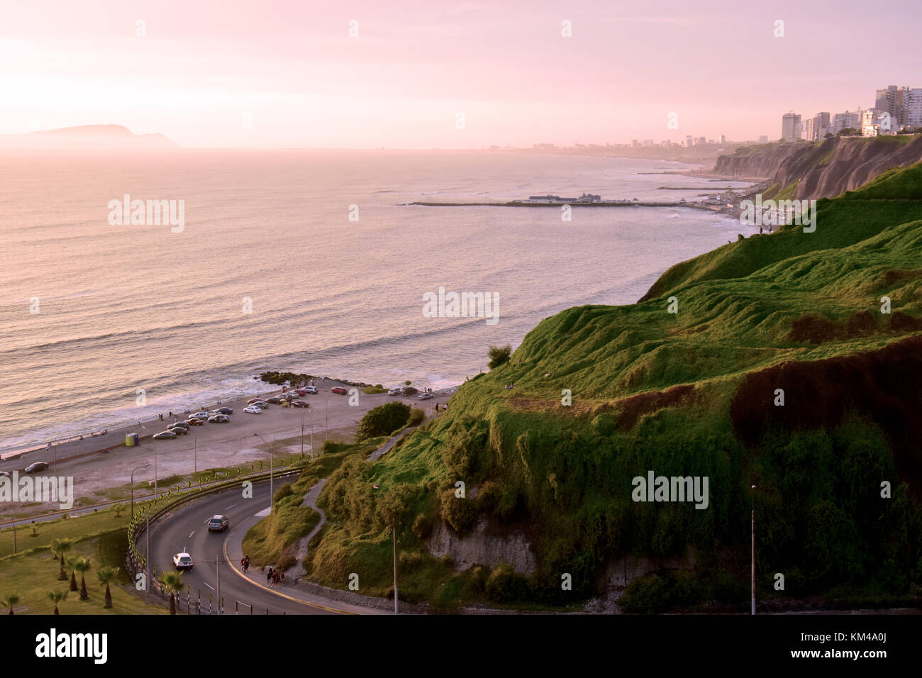 Littoral dans Lima, Pérou Banque D'Images