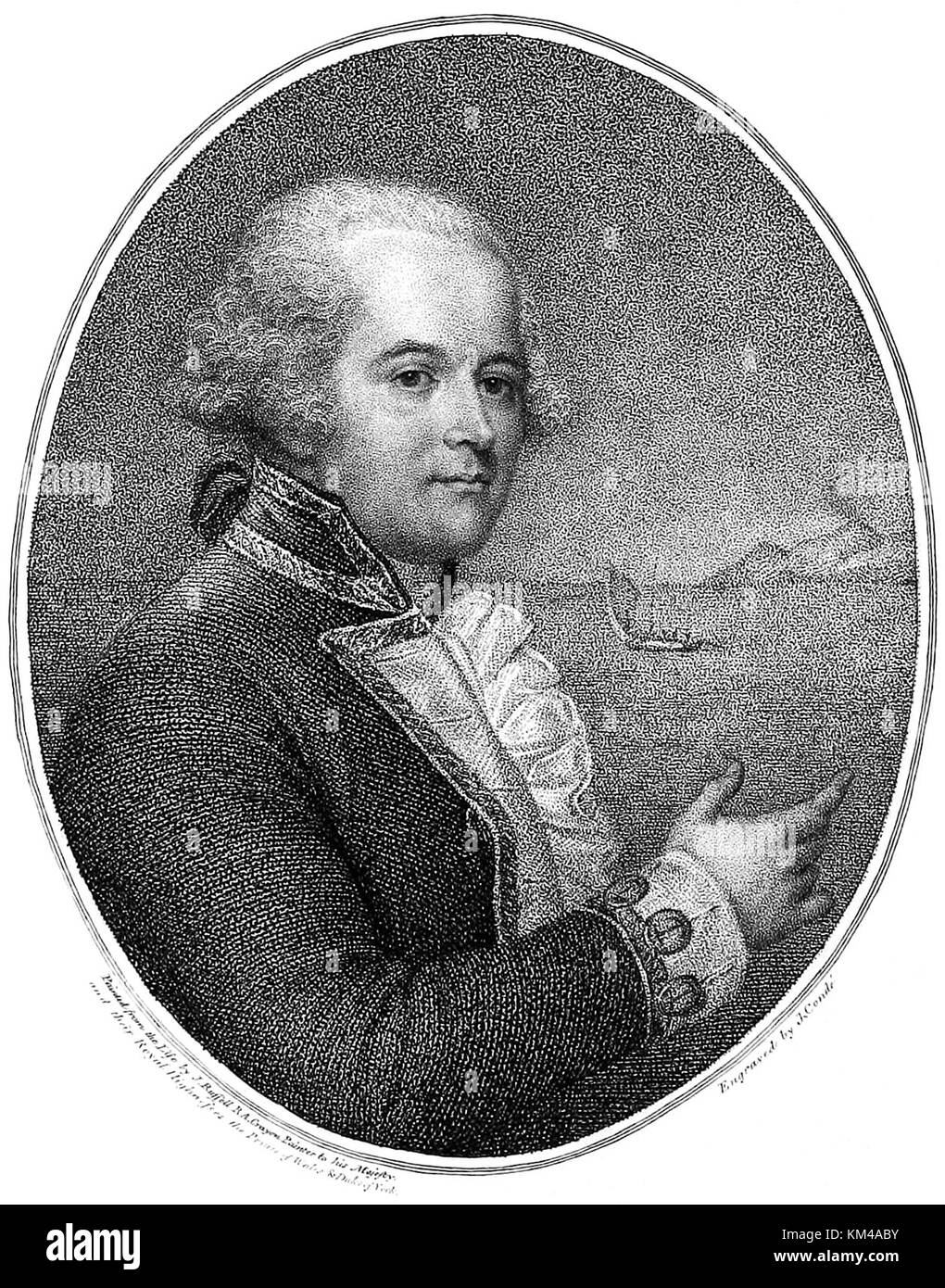 Le vice-amiral William Bligh, officier de la Marine royale britannique Banque D'Images
