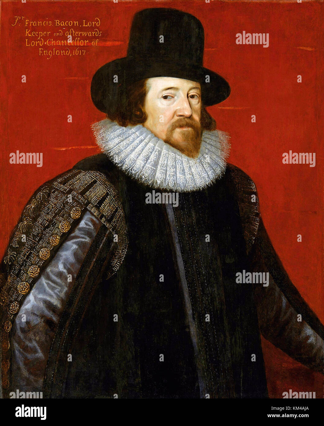 Francis Bacon, 1er vicomte st alban, le philosophe anglais, homme d'État, scientifique et auteur Banque D'Images