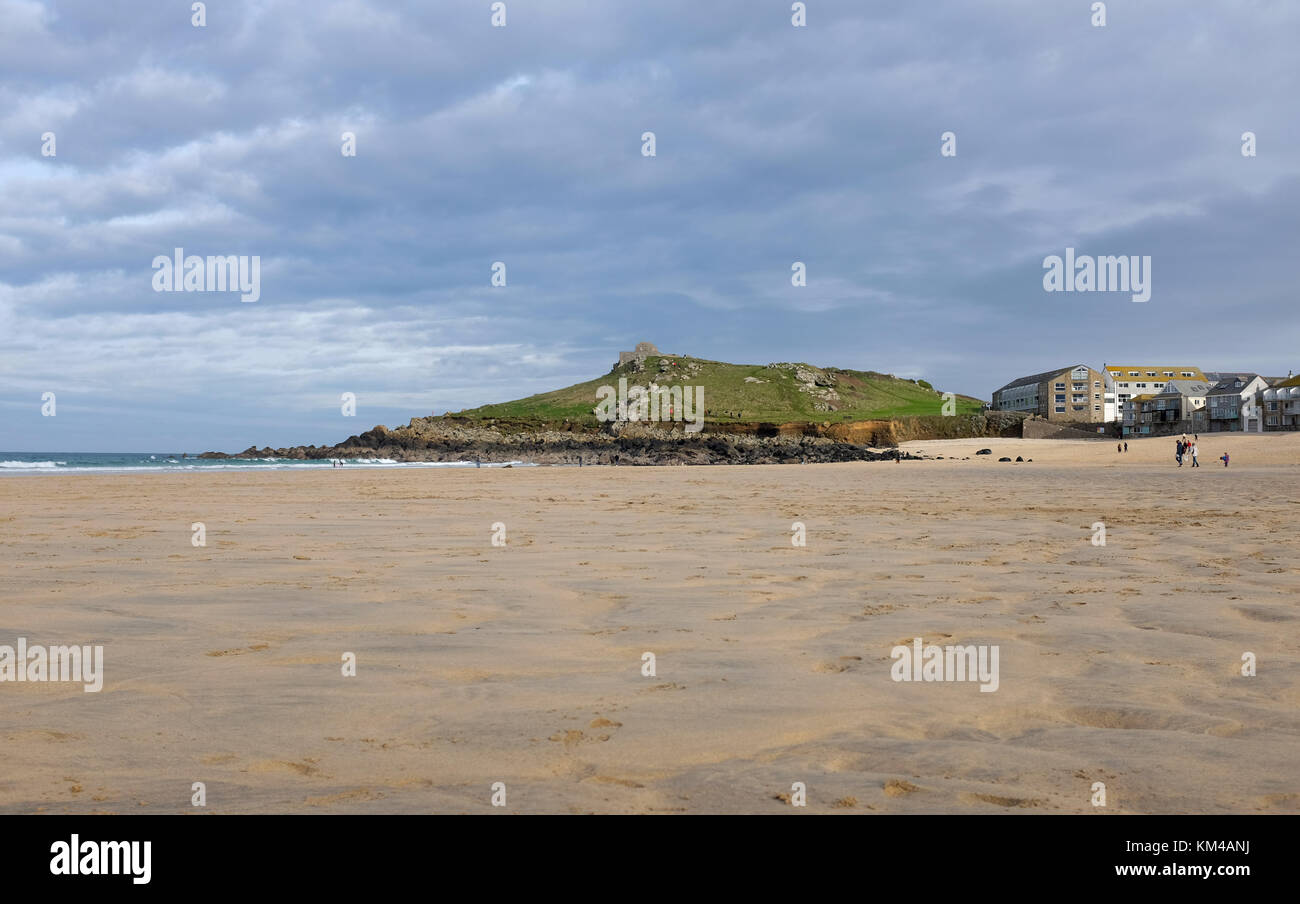 Porthmeor Beach à St Ives Cornwall photographie britannique prise par Simon Dack Banque D'Images