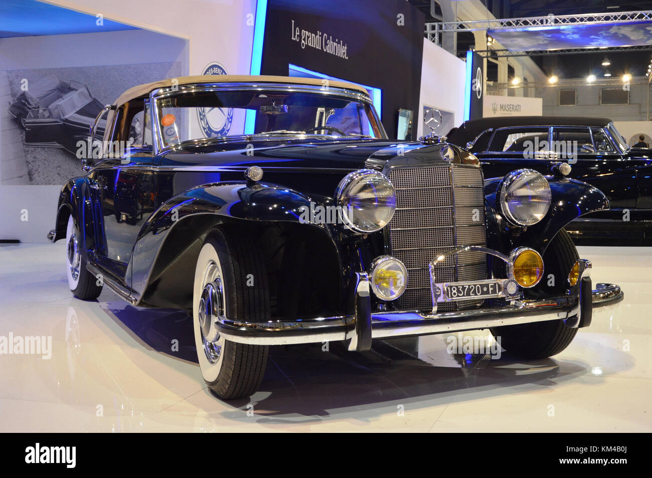 Mercedes, Benz, 300 S cabriolet A, 1955, à Padoue, Italie voitures anciennes - 25 oct 2015 Banque D'Images