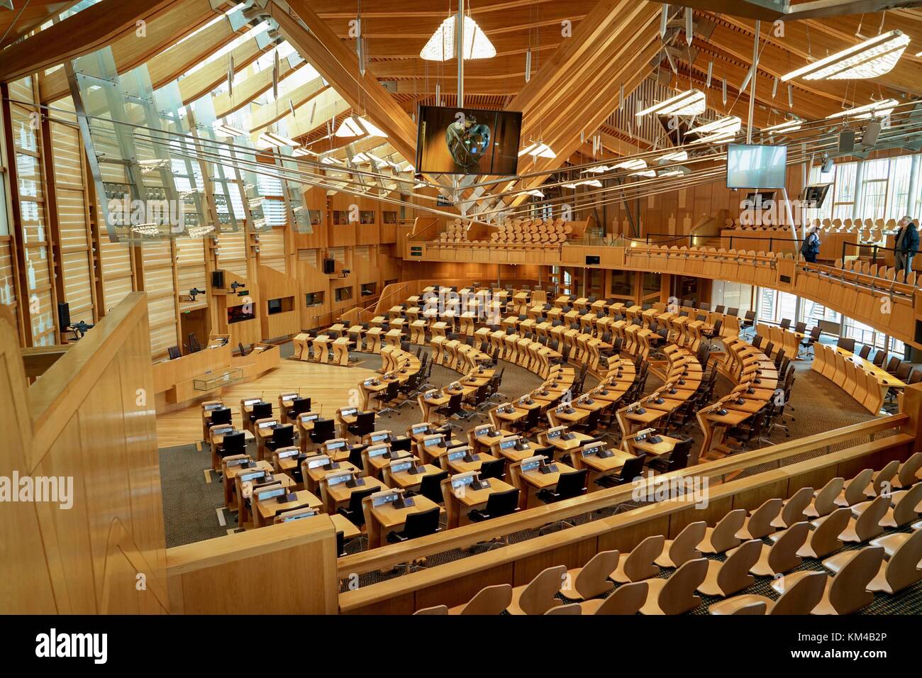 Royaume-Uni: Chambre de débat du Parlement écossais à Édimbourg. Photo de 12. Septembre 2017. | utilisation dans le monde entier Banque D'Images