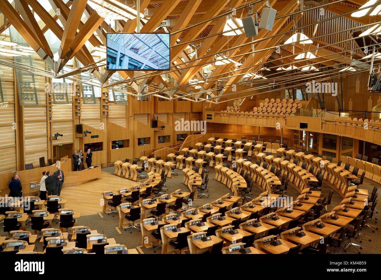 Royaume-Uni: Chambre de débat du Parlement écossais à Édimbourg. Photo de 12. Septembre 2017. | utilisation dans le monde entier Banque D'Images