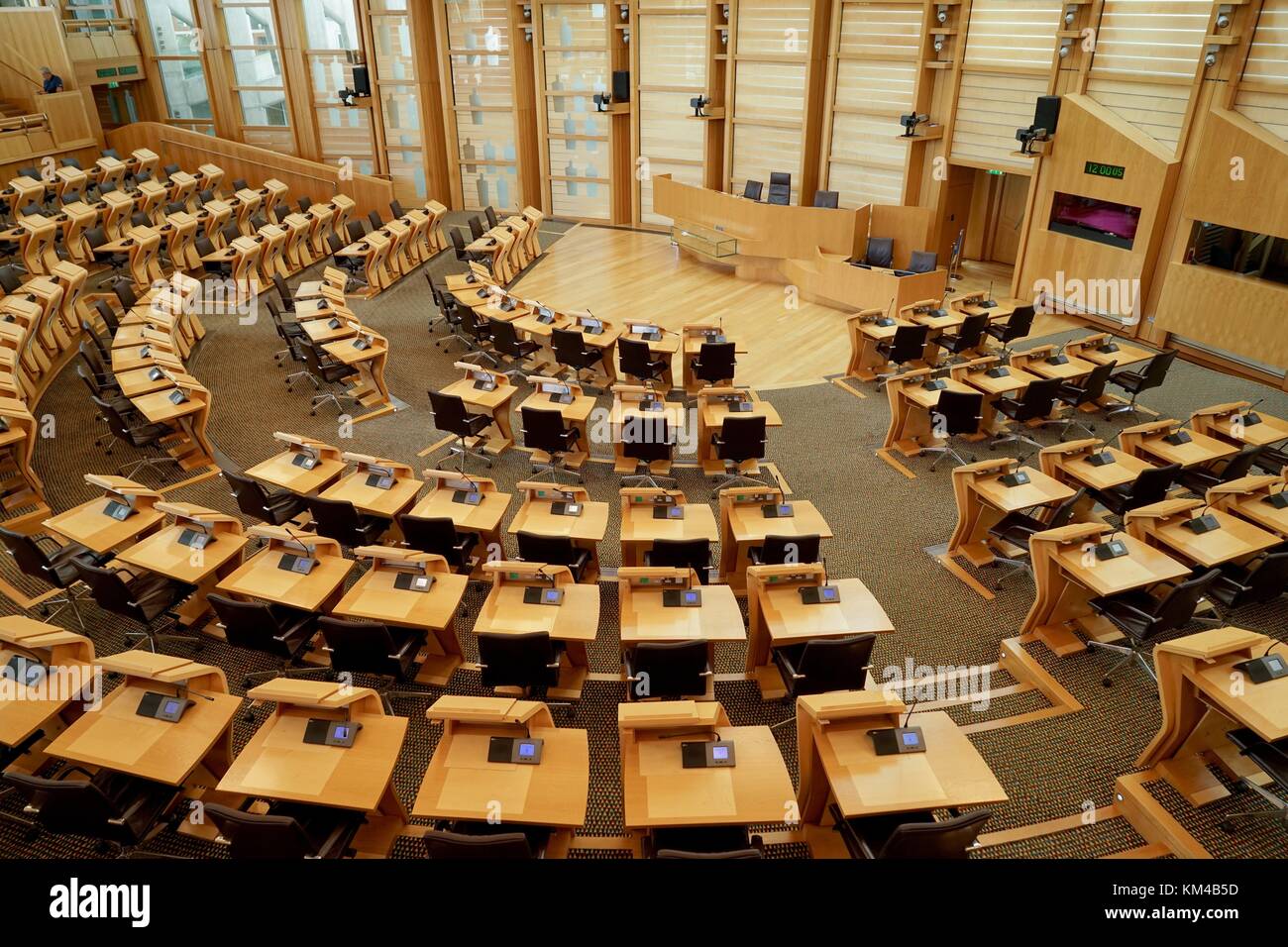 Royaume-Uni: Chambre de débat du Parlement écossais à Édimbourg. Photo de 12. Septembre 2017. | utilisation dans le monde entier Banque D'Images