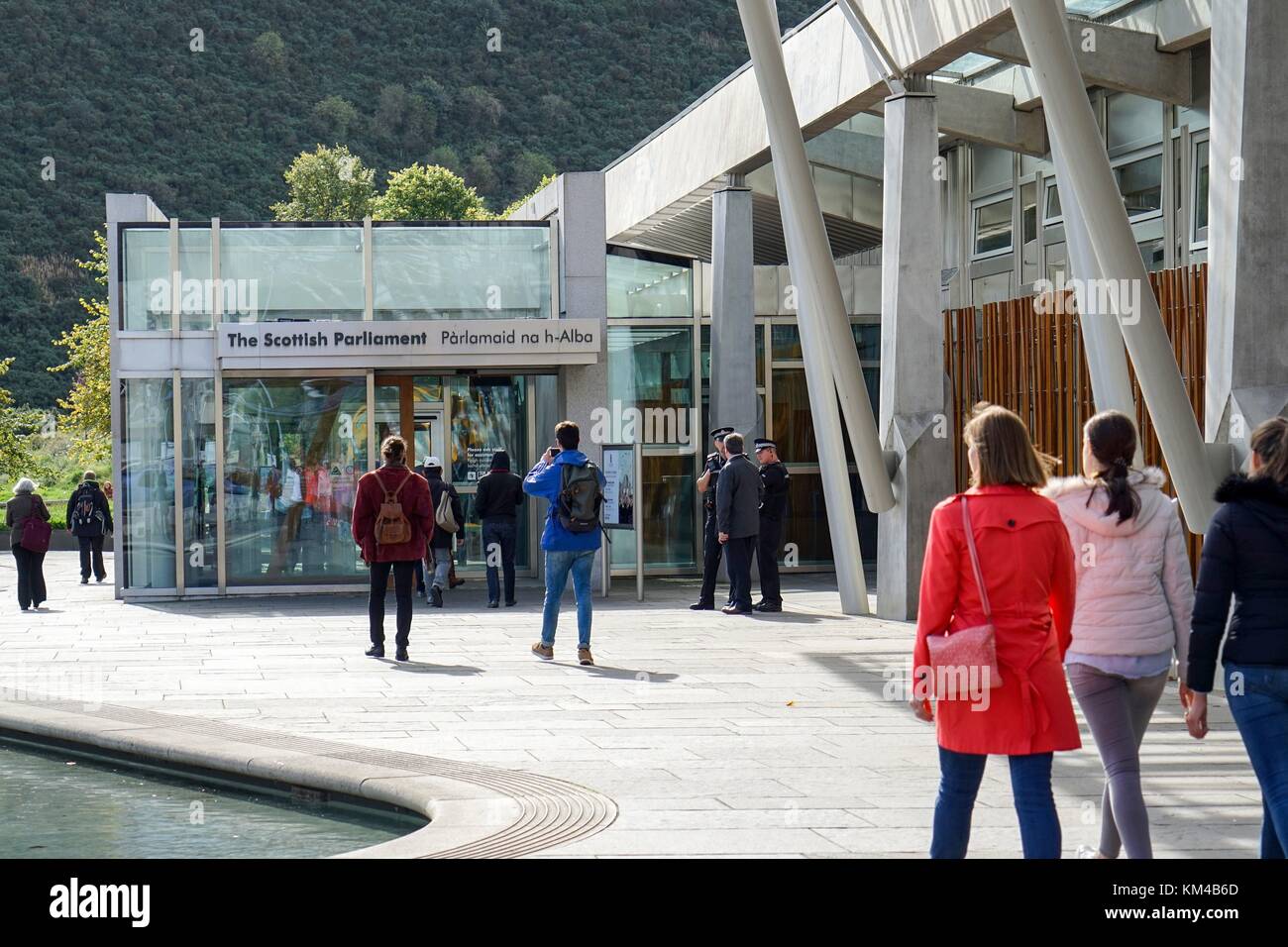 Royaume-Uni : façade du Parlement écossais à Édimbourg. Photo de 12. Septembre 2017. | utilisation dans le monde entier Banque D'Images