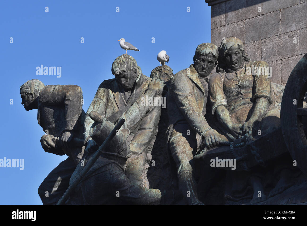 Lion portugais sur eagle français;guerre péninsulaire;memorial;colonne;Praca de mouzinho de albuquerque;porto Portugal ; Banque D'Images