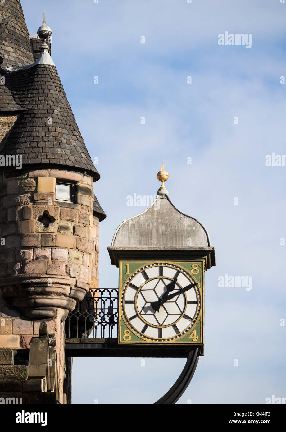 Horloge Canongate Tolbooth sur le Royal Mile, Édimbourg, Écosse, Royaume-Uni Banque D'Images