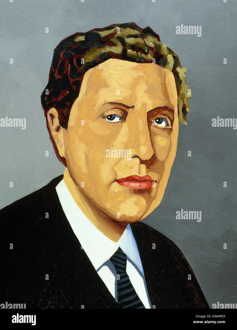 Alban Berg (1885-1935). compositeur autrichien de la deuxième école viennoise. portrait. L'aquarelle. Banque D'Images