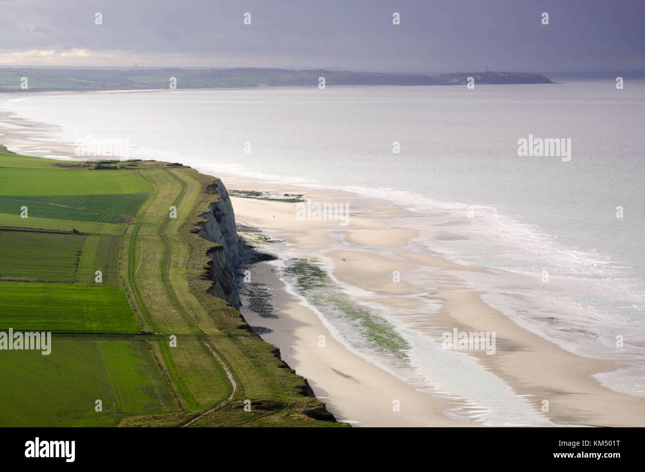 Vue depuis le Cap Blanc Nez Banque D'Images