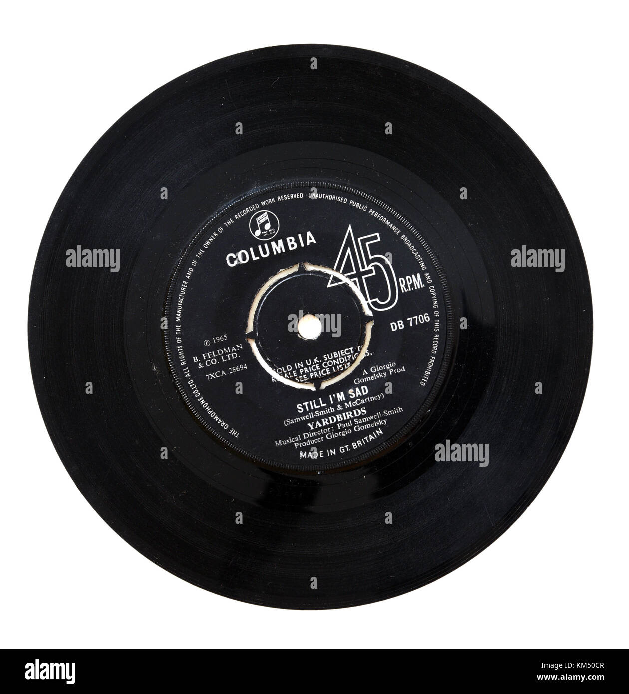 Yardbirds Encore Je Suis Triste De Sept Pouces Seul Photo Stock Alamy