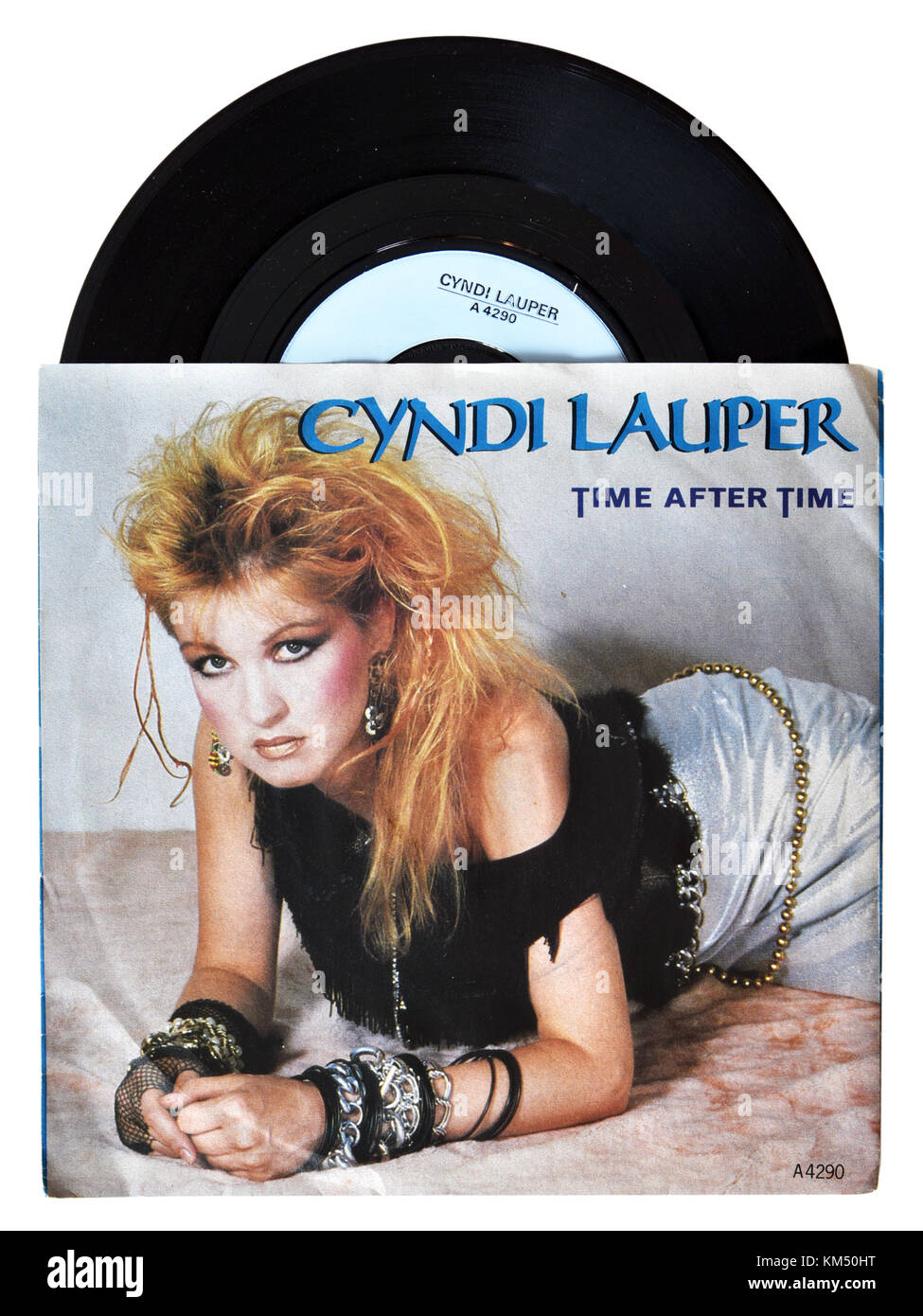 Cyndi Lauper moment après moment unique de sept pouces Banque D'Images
