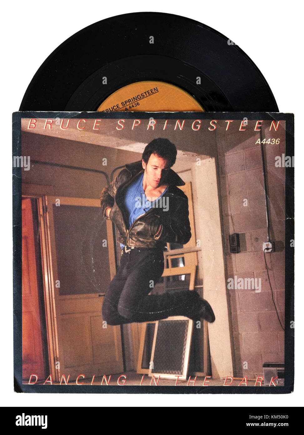 Bruce Springsteen Dancing in the Dark de sept pouces seul Banque D'Images