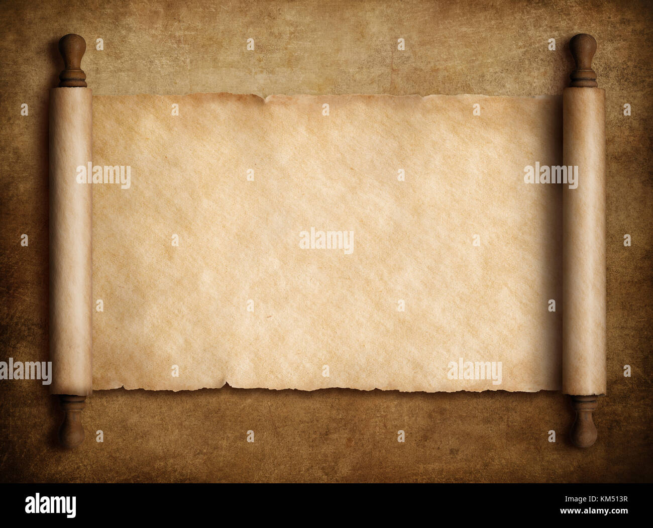 Faites défiler jusqu'au vieux parchemin Papier fond 3d illustration Banque D'Images