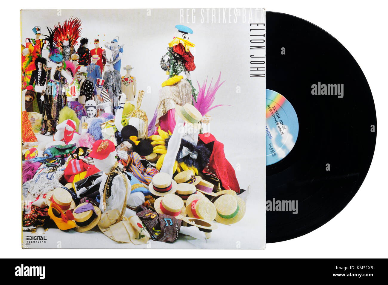 Elton John Reg Strikes Back album Banque D'Images