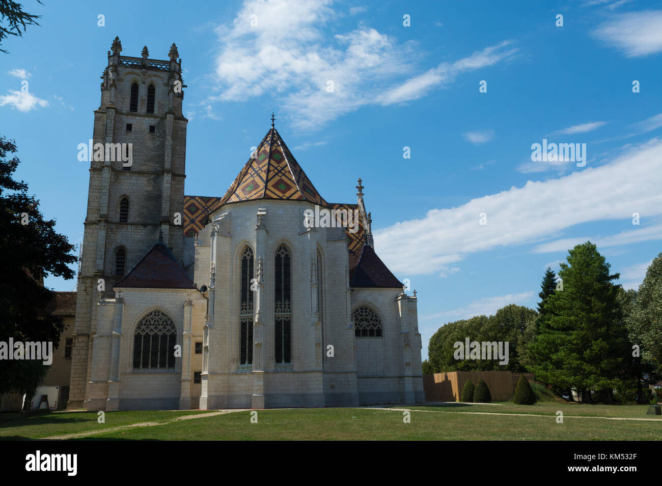 Abbaye royale de Brou Bourg-en-Bresse, France, vue de l'extérieur Banque D'Images