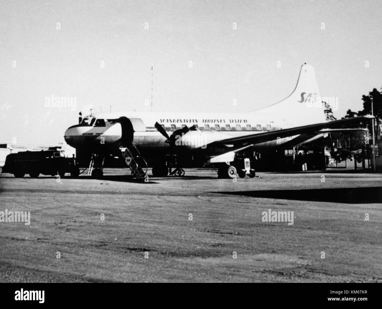 SAS Convair CV 440 Metropolitan, plongée Viking LN KLE au sol Banque D'Images