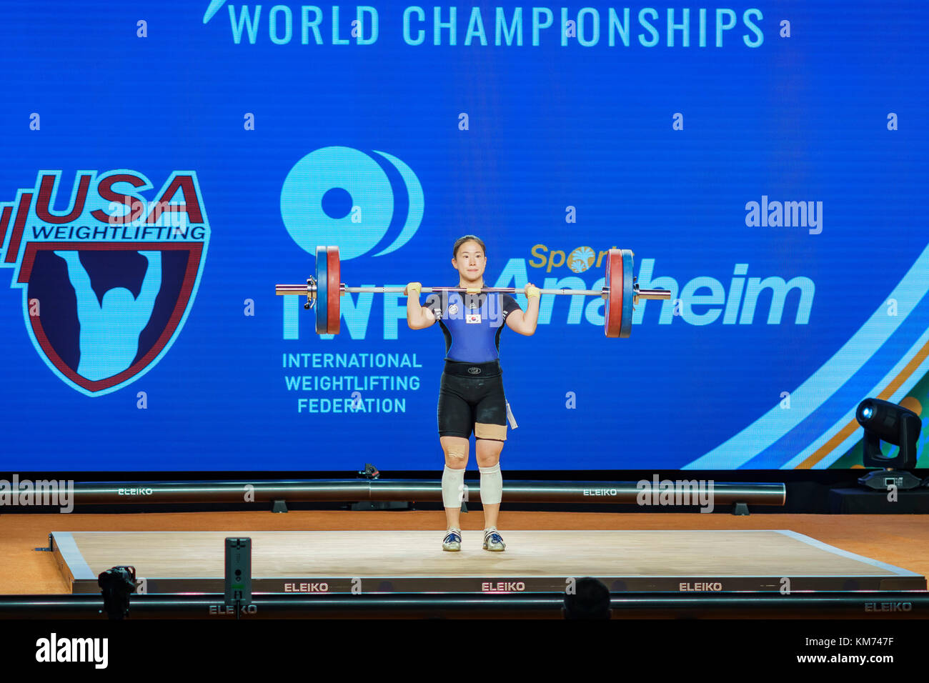 Anaheim, 30 novembre 2017 : kim sohwa en fédération internationale d'haltérophilie championnats du monde le Nov 30, 2017 à Anaheim Convention Center, Los Angele Banque D'Images