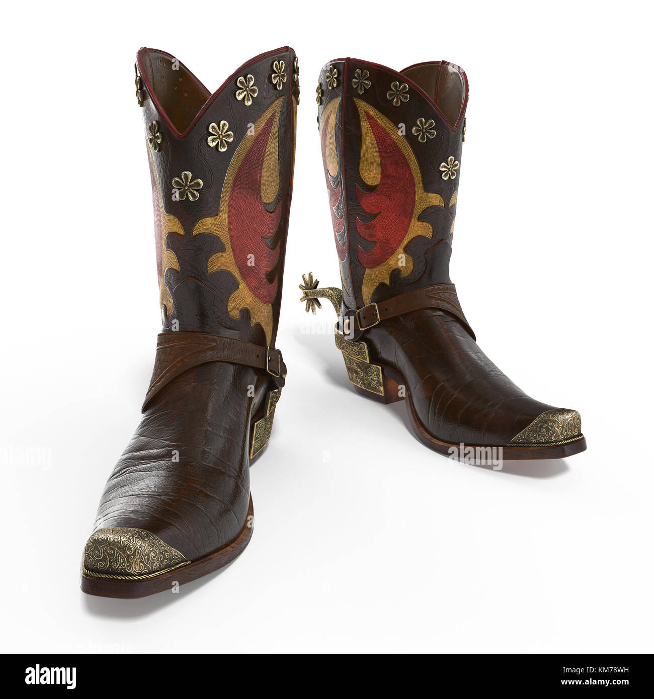 Bottes Western Cowboy Nocona Legacy Cuir Marron - Taille 10B - Modèle MD2701 - Occasion