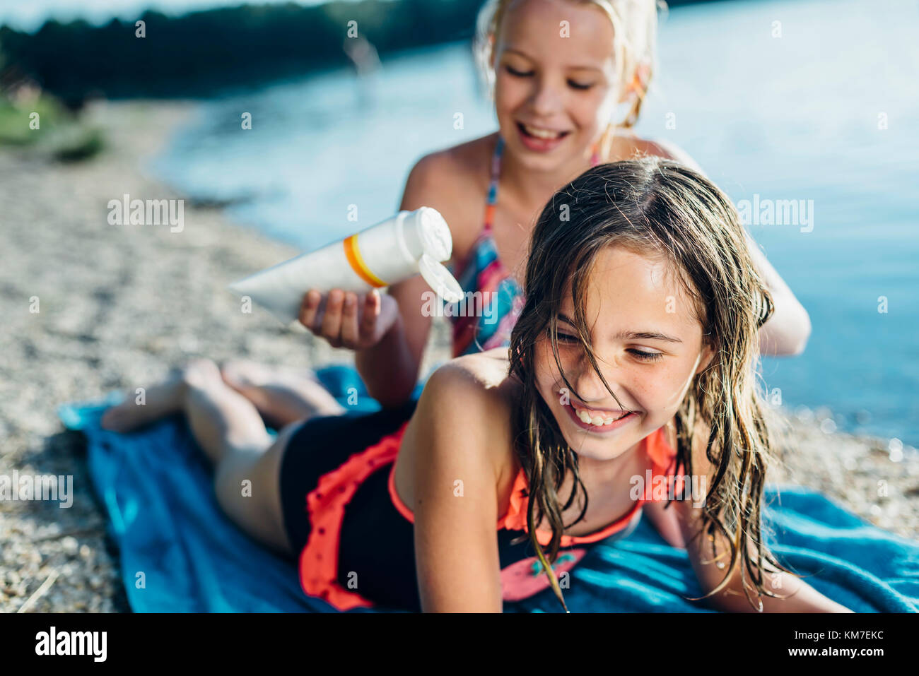 Sachsen, Allemagne, Sommer, Baden, voir Banque D'Images