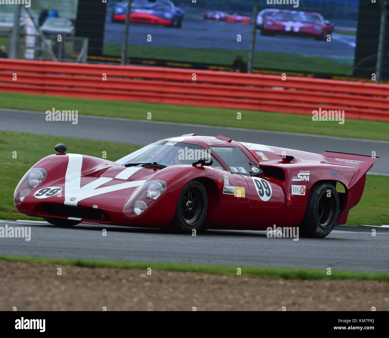 Paul Gibson, Chris Ward, Lola T70 MK3B, FIA, Masters Historic Sports Cars, Silverstone Classic, juillet 2017, Silverstone, 60 voitures, course, circuit cjm Banque D'Images