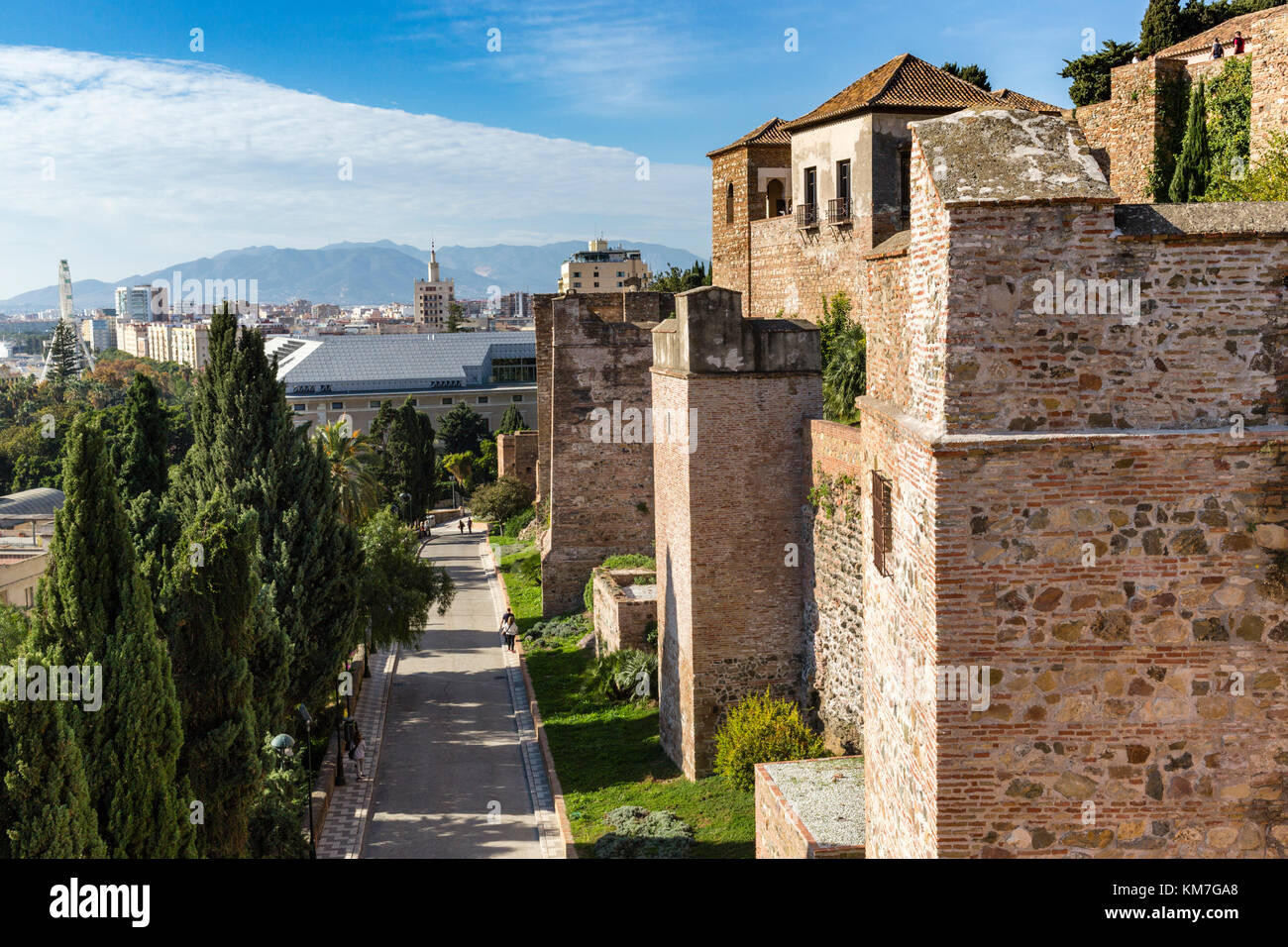 L'Alcazaba une fortification de palais, à Málaga, Espagne Banque D'Images
