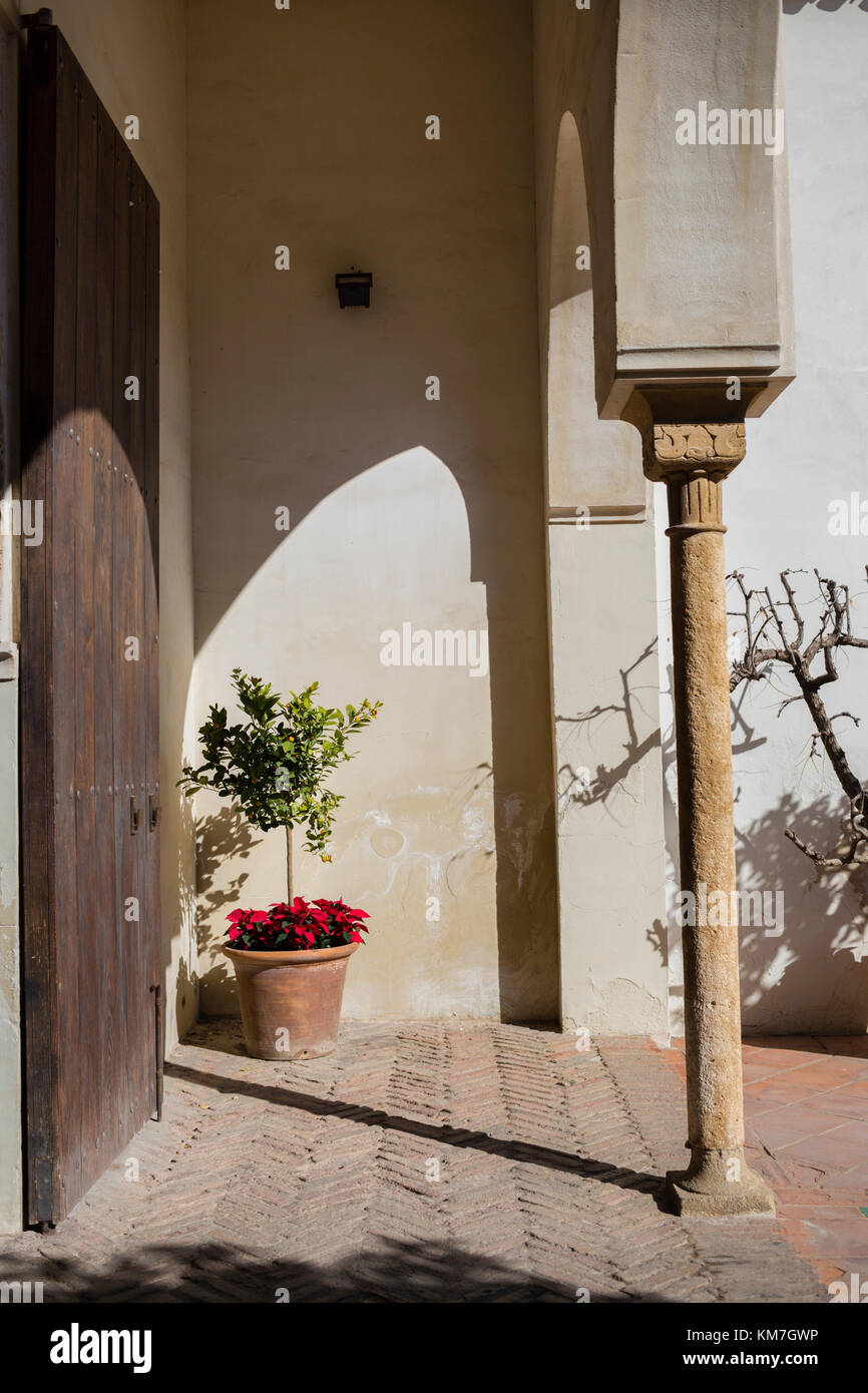 L'Alcazaba une fortification de palais, à Málaga, Espagne Banque D'Images