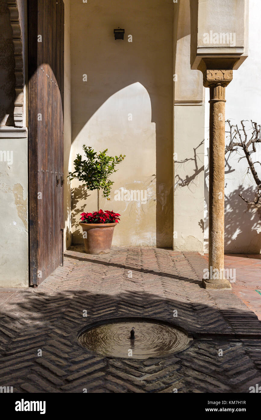 L'Alcazaba une fortification de palais, à Málaga, Espagne Banque D'Images