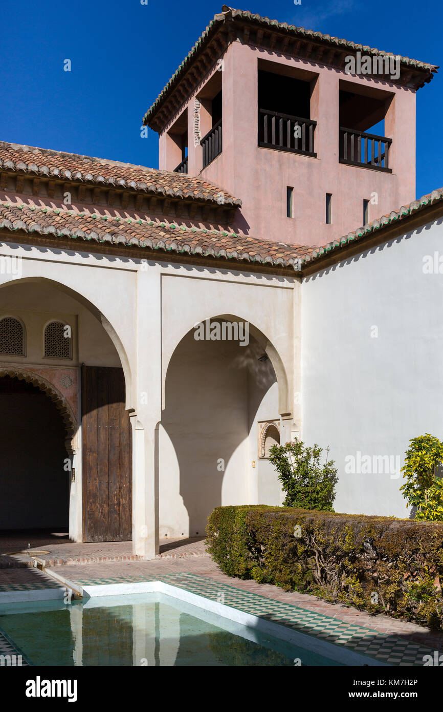 L'Alcazaba une fortification de palais, à Málaga, Espagne Banque D'Images