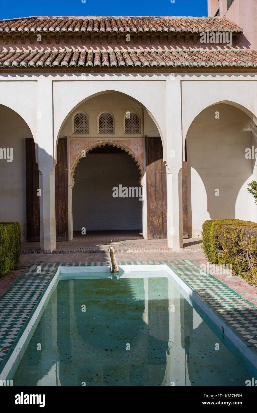 L'Alcazaba une fortification de palais, à Málaga, Espagne Banque D'Images
