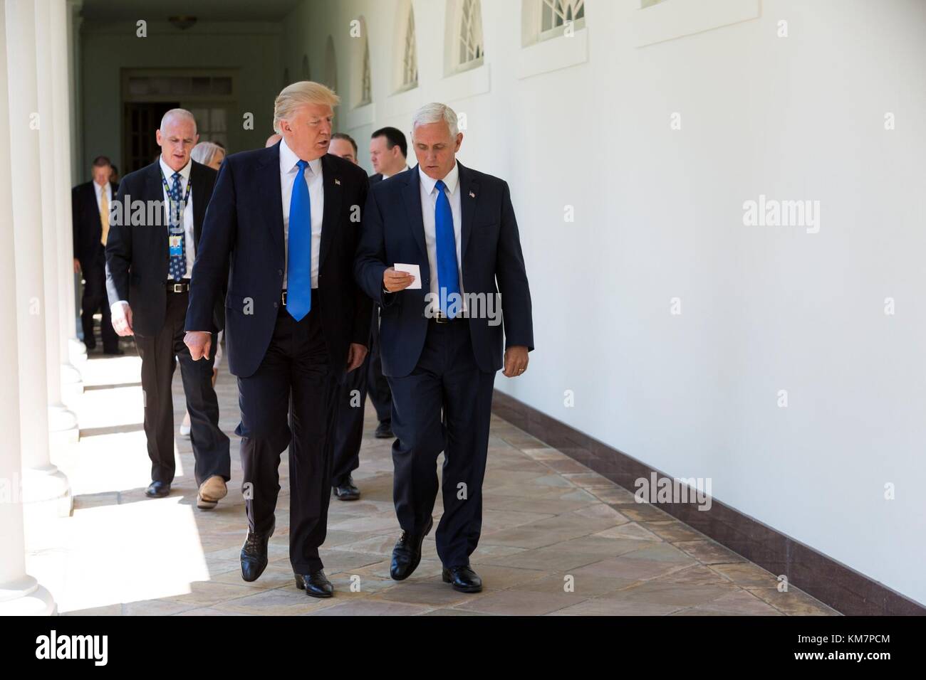 Le président Donald Trump et le vice-président mike pence. Banque D'Images