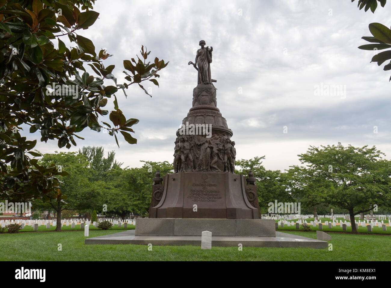 La Confederate Memorial, le cimetière d'Arlington, Virginia, United States. Banque D'Images