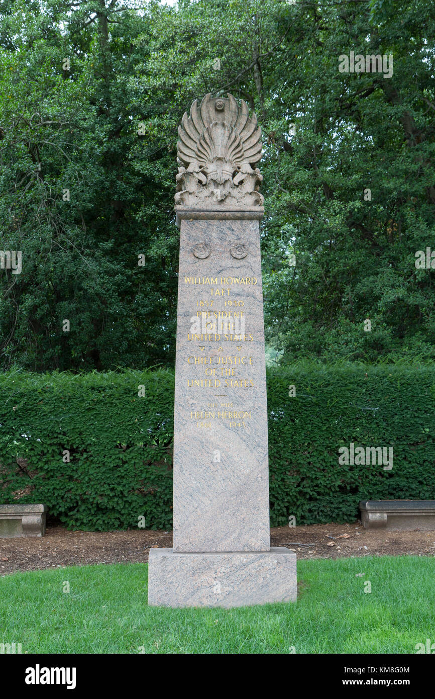 Le président William Howard Taft monument au cimetière national d'Arlington, Virginia, United States. Banque D'Images
