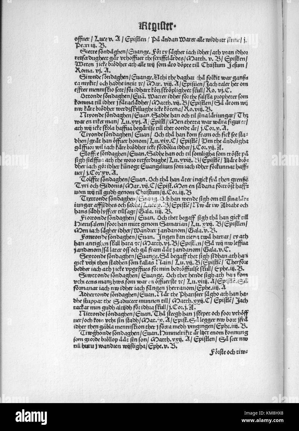 Le Nouveau Testament de Tyndale, publié en 1526, est la première traduction anglaise du Nouveau Testament à partir de textes grecs et hébreux. Il a influencé de manière significative les traductions bibliques ultérieures. Banque D'Images