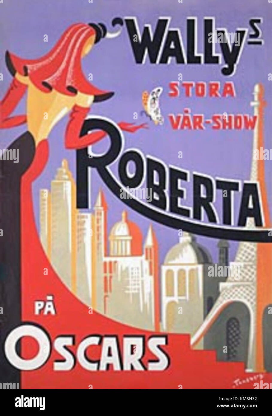 Musikalen Roberta fait référence à une comédie musicale, probablement basée sur le spectacle Roberta de Broadway de 1933. La comédie musicale raconte l'histoire d'une créatrice de mode et de ses enchevêtrements romantiques, avec une musique de Jerome Kern et des paroles de Dorothy Fields. Banque D'Images
