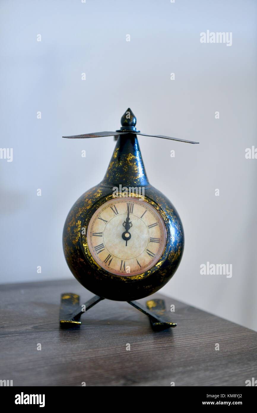 Horloge en hélicoptère vintage Banque D'Images