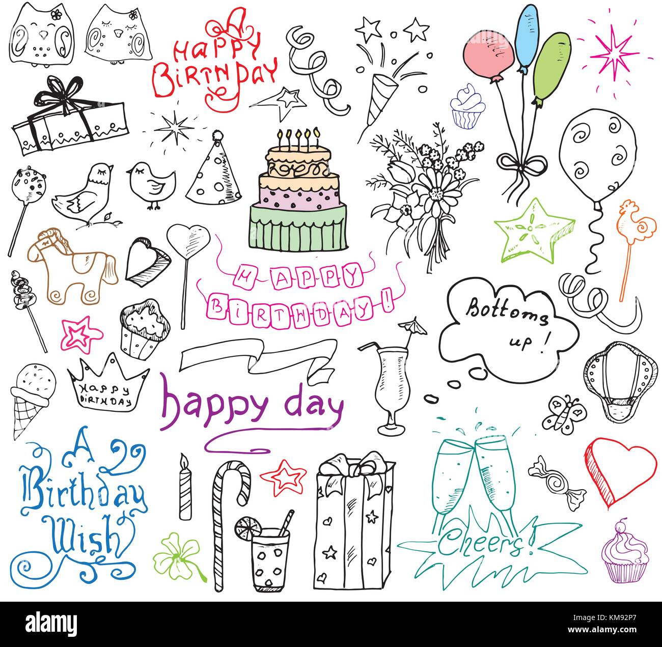 Anniversaire Elements Hand Drawn Ensemble Avec Gateau D Anniversaire Cadeau De Fete Des Ballons Et Les Attributs De Dessin Les Enfants Collection Doodle Isole Sur Blanc Bac Image Vectorielle Stock Alamy Anniversaire Elements Hand Drawn Ensemble Avec Gateau D Anniversaire Cadeau De Fete Des Ballons Et Les Attributs De Dessin Les Enfants Collection Doodle Isole Sur Blanc Bac Image Vectorielle Stock Alamy