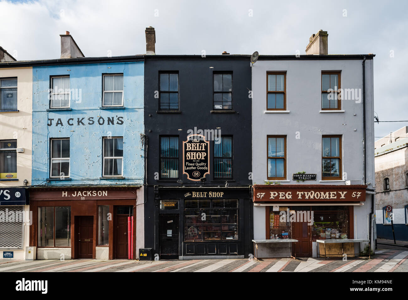 Vieux magasins dans le Liège Banque D'Images