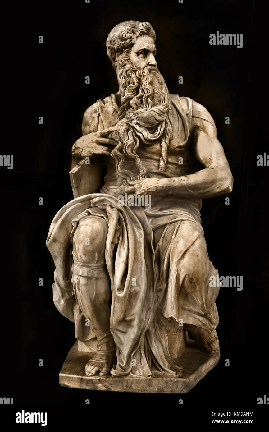 Moïse 1540 Bartolomeo Musée National du Bargello, le Bargello, le Palazzo del Bargello, Florence, Italie. Bartolomeo Ammannati ( 1511 - 1592 est un architecte italien et sculpteur, né à Settignano, près de Florence. ) Banque D'Images