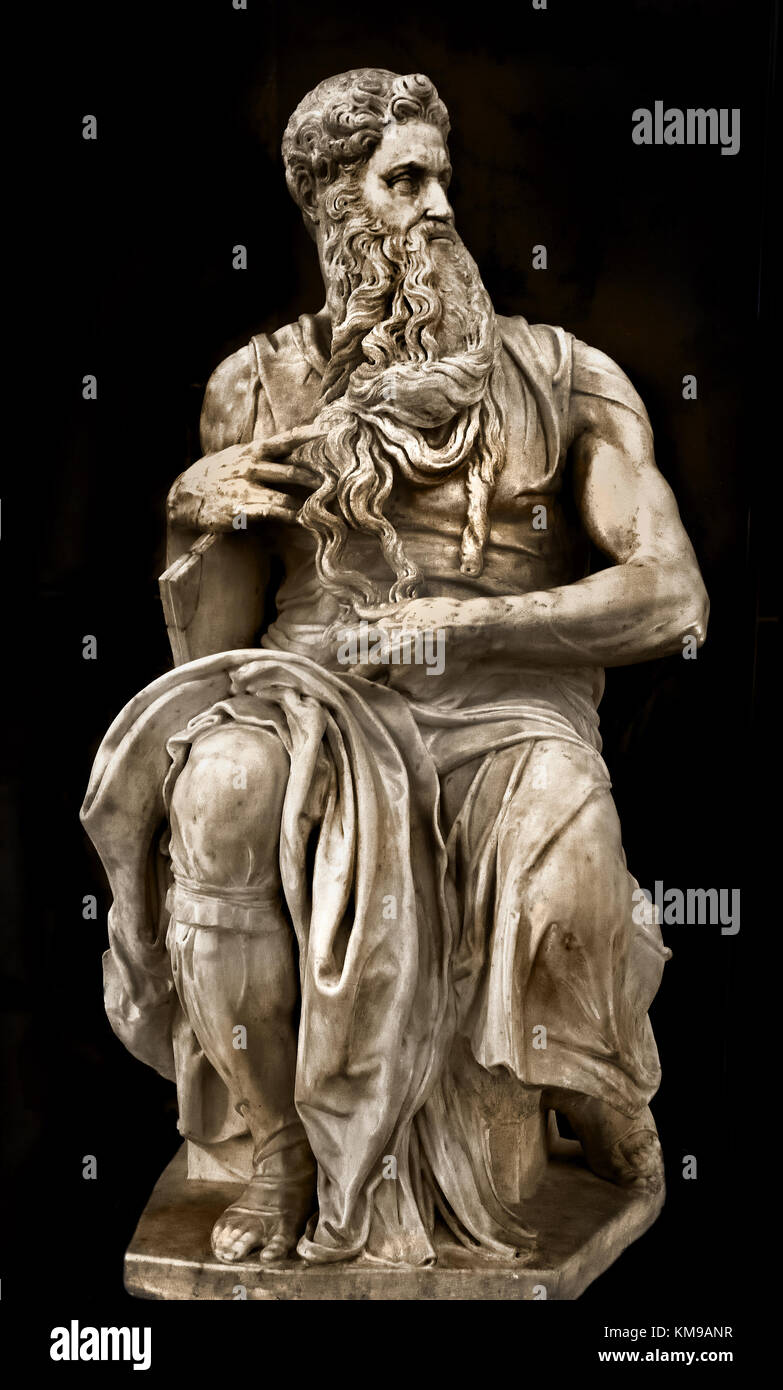 Moïse 1540 Bartolomeo Musée National du Bargello, le Bargello, le Palazzo del Bargello, Florence, Italie. Bartolomeo Ammannati ( 1511 - 1592 est un architecte italien et sculpteur, né à Settignano, près de Florence. ) Banque D'Images