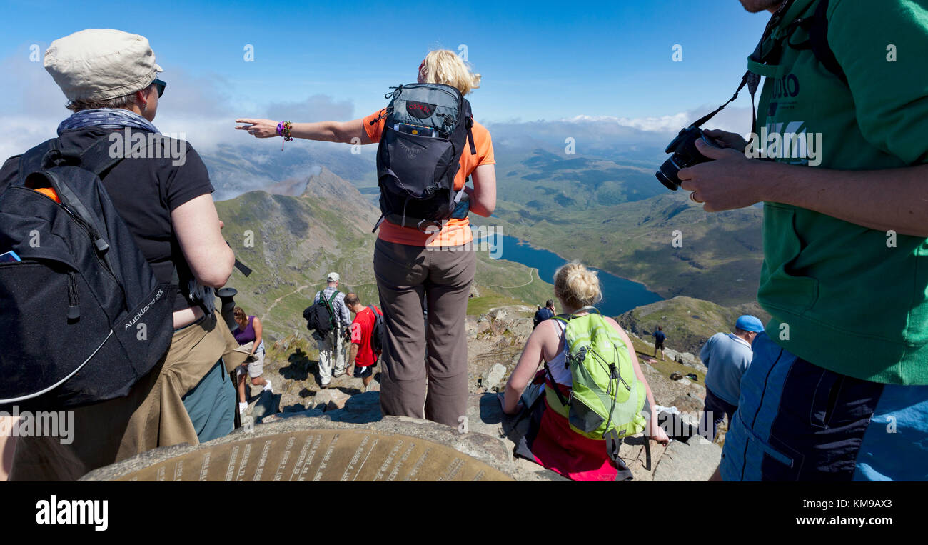 Mont Snowdon, touristes visites Banque D'Images