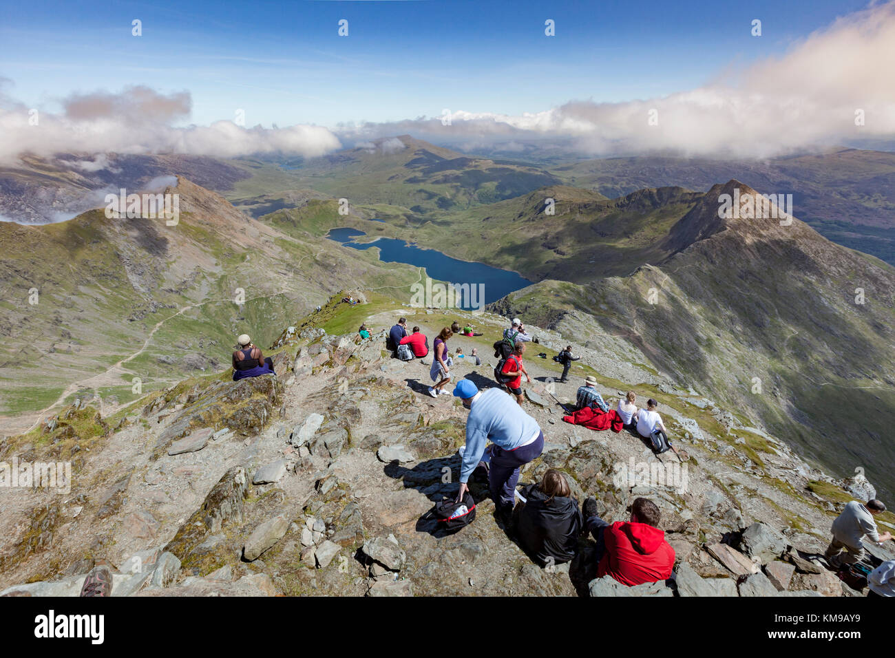 Mont Snowdon, touristes visites Banque D'Images
