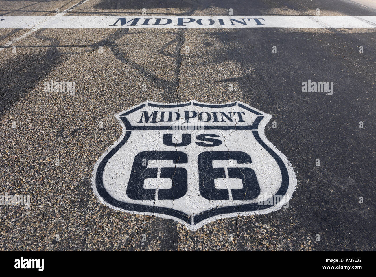 Route 66 Midpoint, Adrian, Texas, États-Unis Banque D'Images