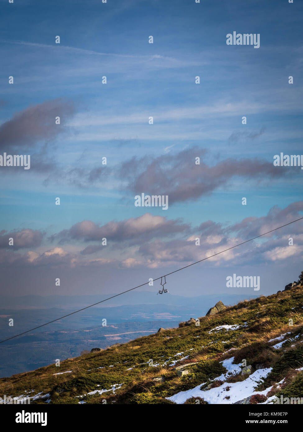 Téléski, Vitosha, Pernik, Bulgarie Banque D'Images