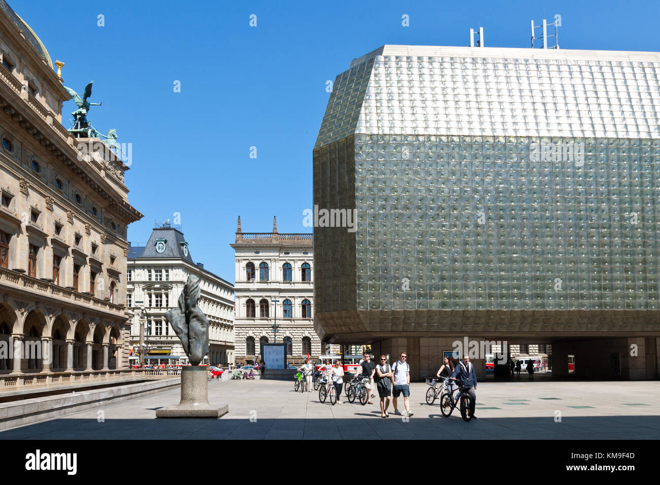 Narodni divadlo (1883) a Nová scana (1983), Stare Mesto (UNESCO), Praha, Ceska Republika / Théâtre national et nouvelle scène, Vieille ville (UNESCO), Prague, Banque D'Images