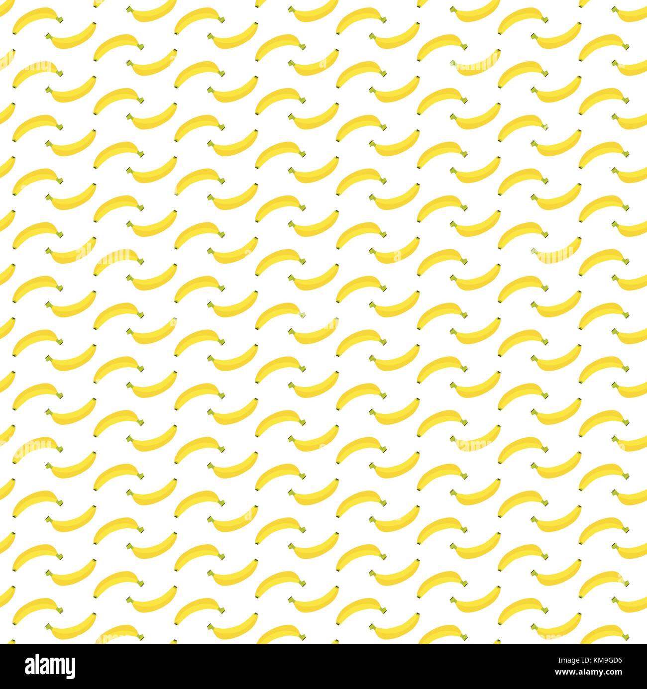 Motif banane plat frais isolé sur fond blanc vector Illustration de Vecteur
