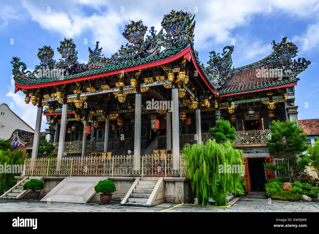 Penang, Malaisie - septembre 3, 2013 : célèbre clanhouse chinois Khoo Kongsi leong san tong temple chinois, une attraction majeure dans la ville historique de George Town Banque D'Images