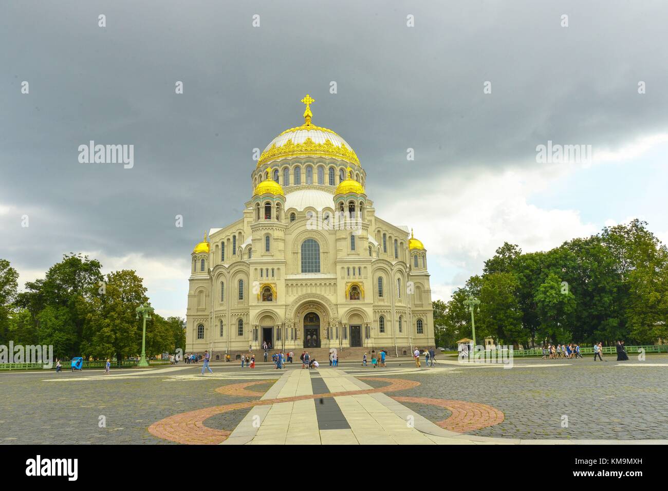 Cathédrale navale de. Nicholas, Kronstadt, 18 août 2017 | utilisation dans le monde entier Banque D'Images
